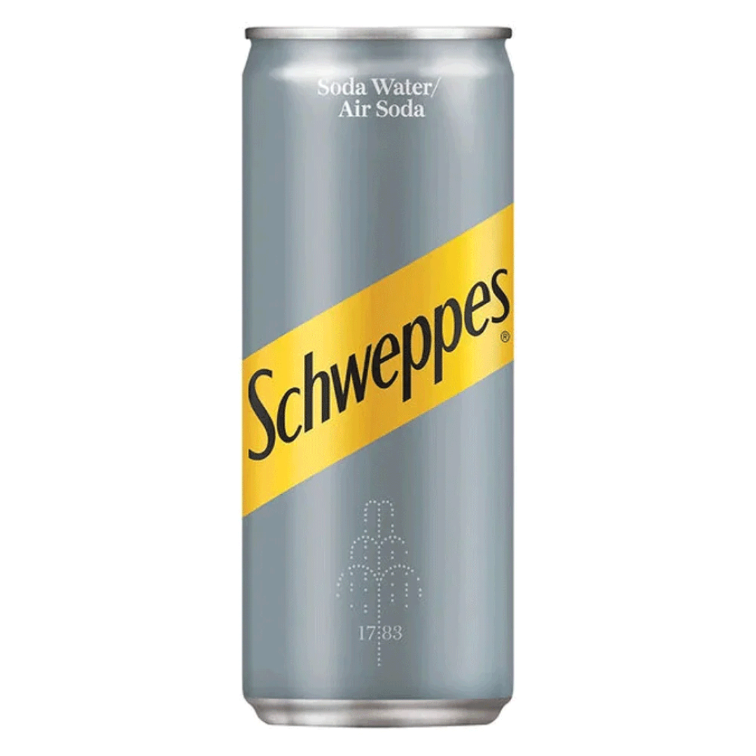 SCHWEPPES SODA WATER CAN 330ML 